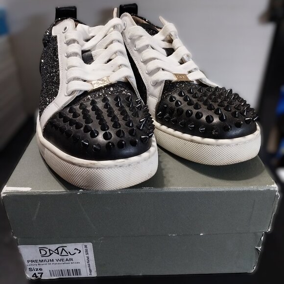 DNA Premium Wear Studded Sneakers Black and White Men's Size 13 US 47 EU - Picture 1 of 9